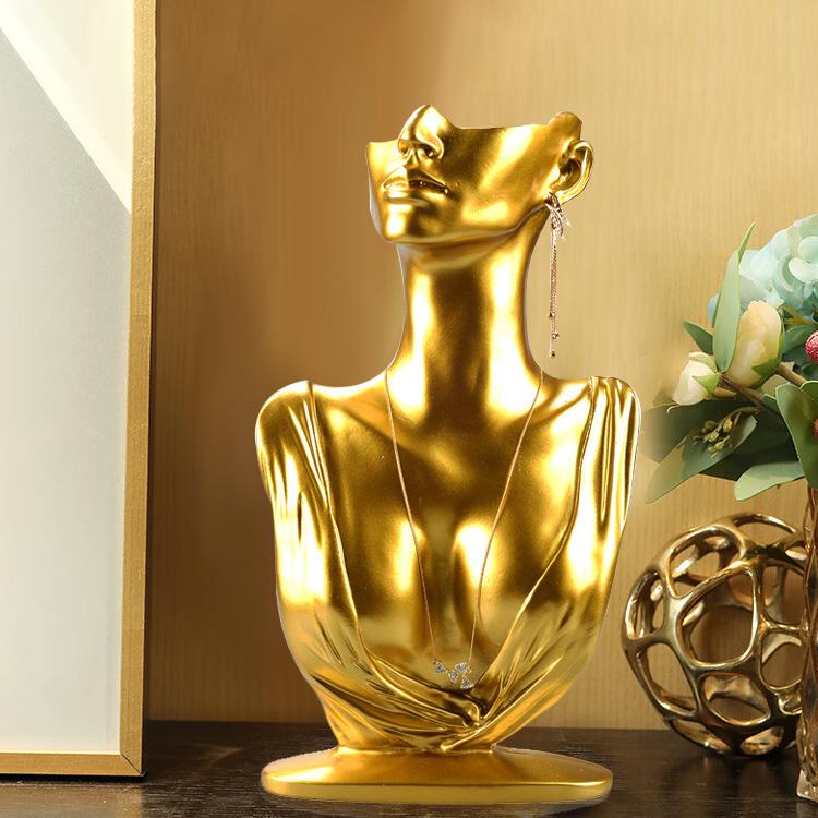 Resin Crafts Mannequin Necklace Rack Earrings Rack Jewellery Rack Jewellery Props Display Stand