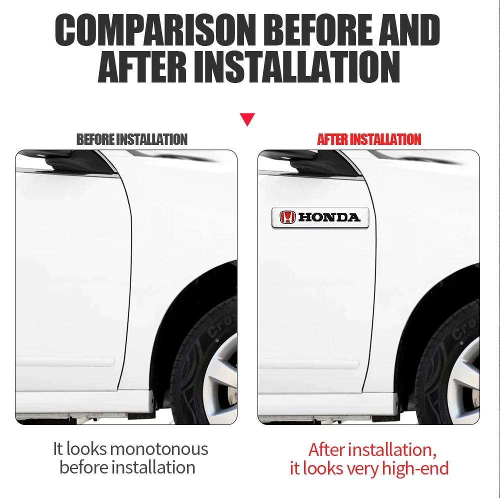 2025 Hot 3D Meta Car Sticker Auto Door Shield Emblem Car Body Badge Sticker For Honda Civic FIT Odyssey City Concept S1 Vezel XR