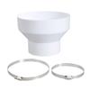 Sturdy Plastic Exhaust Hose Adapters Converts 150 Mm To 100 Mm with Metal Clamps Accessory for Efficient Ventilation