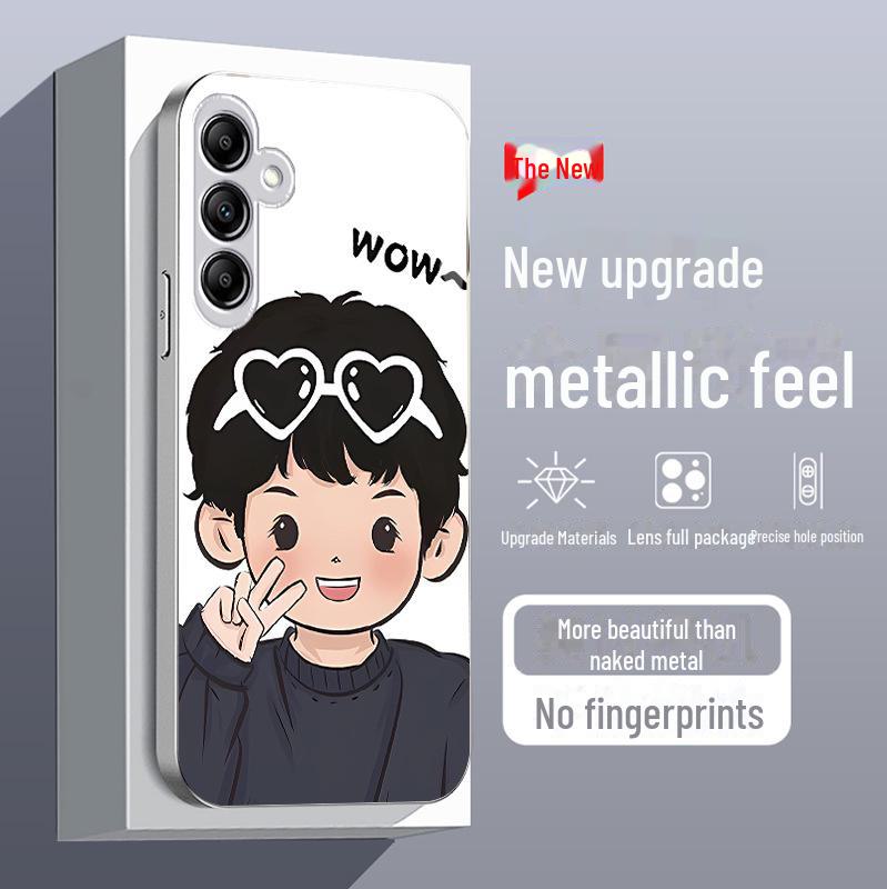 Креативный чехол из жидкого стекла для пары для Samsung A32, S21, S30, A23, A25