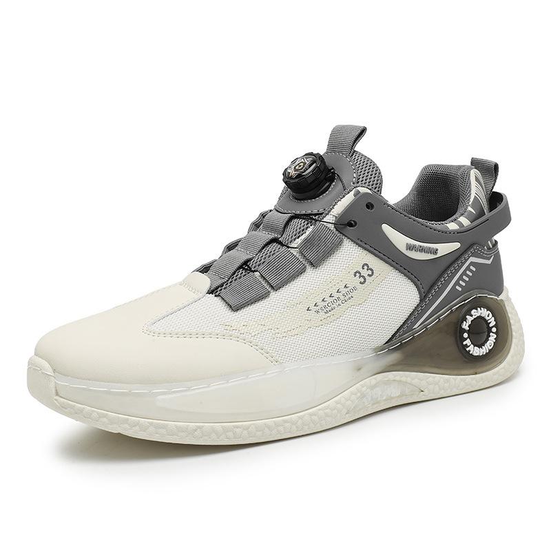 Кроссовки мужские весенне-осенние новые баскетбольные кроссовки на платформе, повышающие комфорт спорта и отдыха, летающие тканые дышащие вращающиеся пряжки m