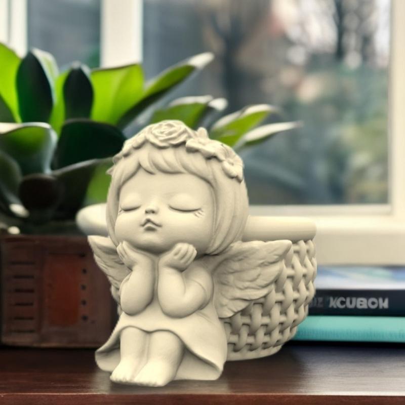 Набор из 4 форм для кашпо, формы для цветочных горшков, силиконовая форма в форме девочки для бетона, материалы для ручной работы для изготовления цветочных горшков своими руками