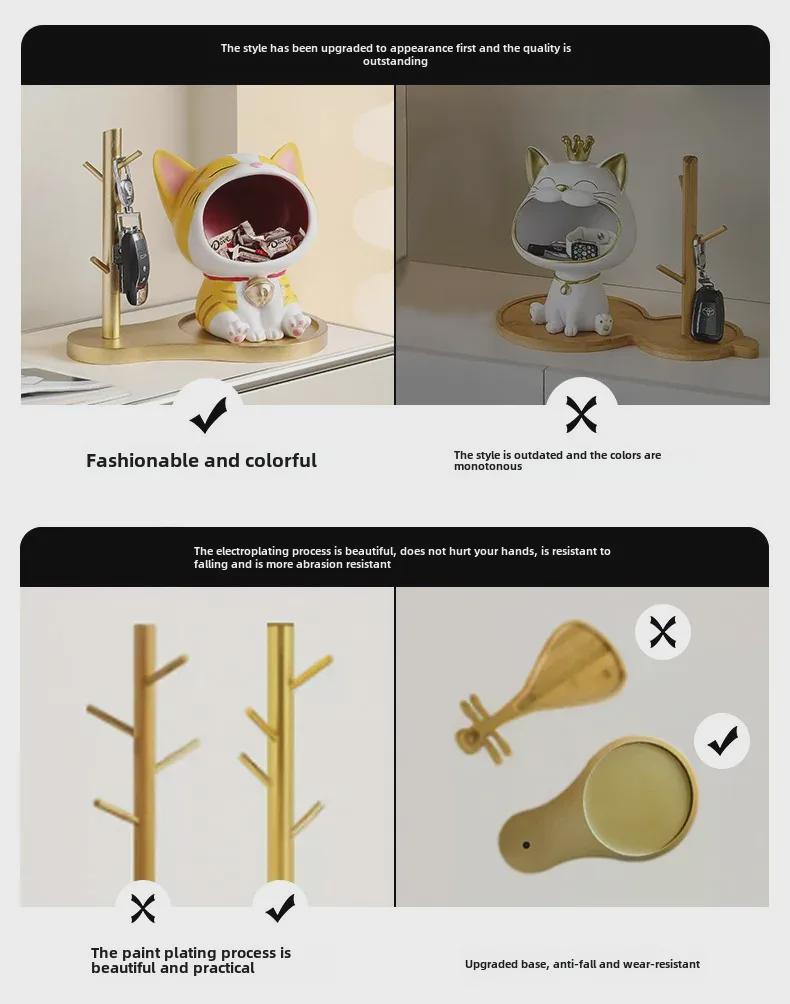 Креативное украшение для крыльца для кошек — милое украшение для дома и место для хранения ключей