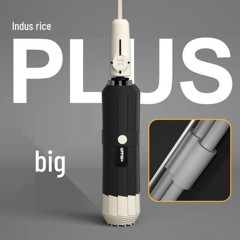 Очень большой ветрозащитный штормовой зонт с несколькими спицами и защитой от солнца, покрытие из черного клея, для дождя или солнца, складной для мужчин и женщин