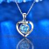 S925 Silver Necklace Love-shaped Necklace Zircon Pendant Light Luxury Niche Design Girlfriend Birthday Gift Collarbone Chain