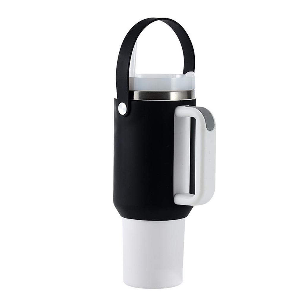 Силиконовый чехол для бутылки с водой с ручкой, сумка-переноска, аксессуар, силиконовый чехол, защитный чехол для чашки, защитный чехол