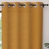 Pure Cotton Eyelet Curtain 135x250 Cm PANAMA Mustard, by Soleil d'Ocre