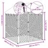 Outdoor Dog Kennel with Roof Silver 2 x 2 x 2.5 m Galvanized Steel