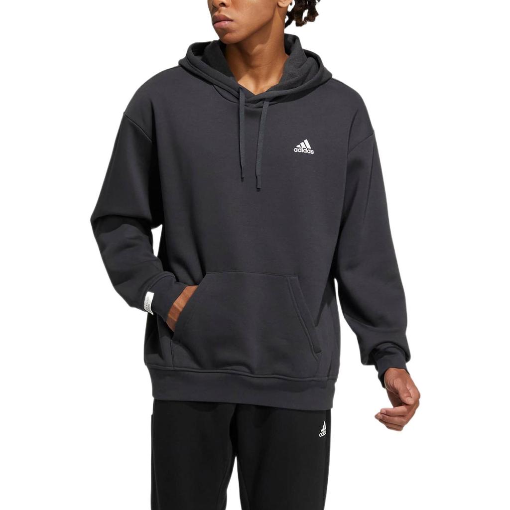 Adidas LABEL Sweatshirts Men's Black Hooded Thickened Regular IB2731