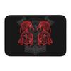 Valknut Symbol And Runes On Wood Front Door Mat Outdoor Waterproof Norse Viking Odin Doormat Kitchen Bedroom Entrance Rug Carpet