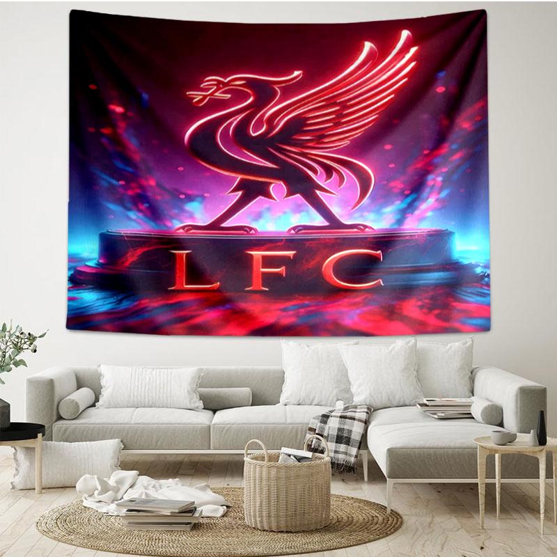 Liverpool F.C Print Tapestry - Portable Wall Decor Cloth, for Home, Dorm, Travel, Bedroom, Living Room - Ideal Birthday Housewarming Gift