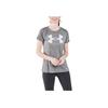 Under Armour Женская футболка с коротким рукавом и круглым вырезом, с принтом логотипа, серый цвет 1365142-011