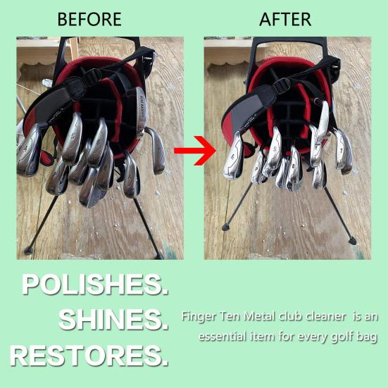 Очиститель для металлических клюшек для гольфа Средство для удаления ржавчины Набор для полировки утюгов для гольфа Клинья Паттеры Очиститель для щеток Губка Аксессуары для гольфа Набор для ухода за клюшками для гольфа