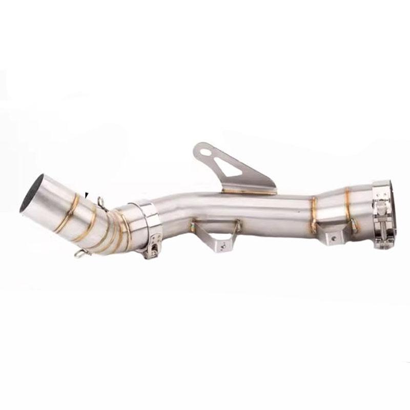For Kawasaki Z900 2017-2025 Z 900 Escape 51MM Slip-On Motorcycle Exhaust System Middie Tail Link Pipe With Silvery Muffler Tips