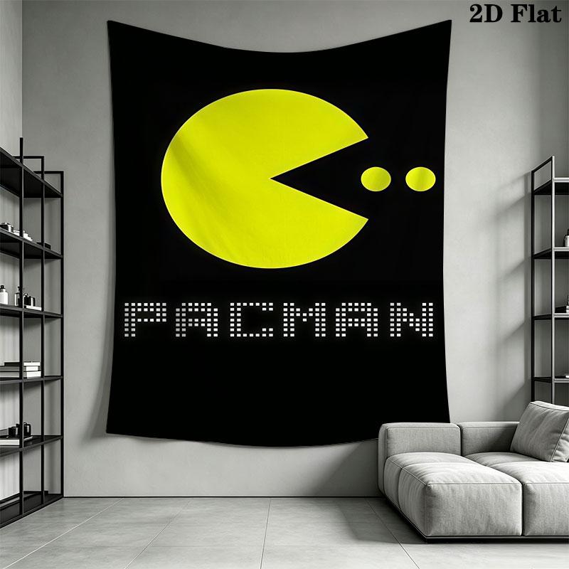 Pac-Man D Wall Hanging Printed Fabric Blanket Decorative Tapestries for Bedroom Living Room Home Decor
