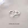 Hot Sale Adjustable Fashion 26 Letters Ring  925 Sterling Silver Jewelry For Women Gift