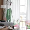 Spring Flower Bloom Butterfly Bird Tulle Curtains for Living Room Kitchen Bedroom Sheer Tulle for Cafe Hotel Modern Home Decor