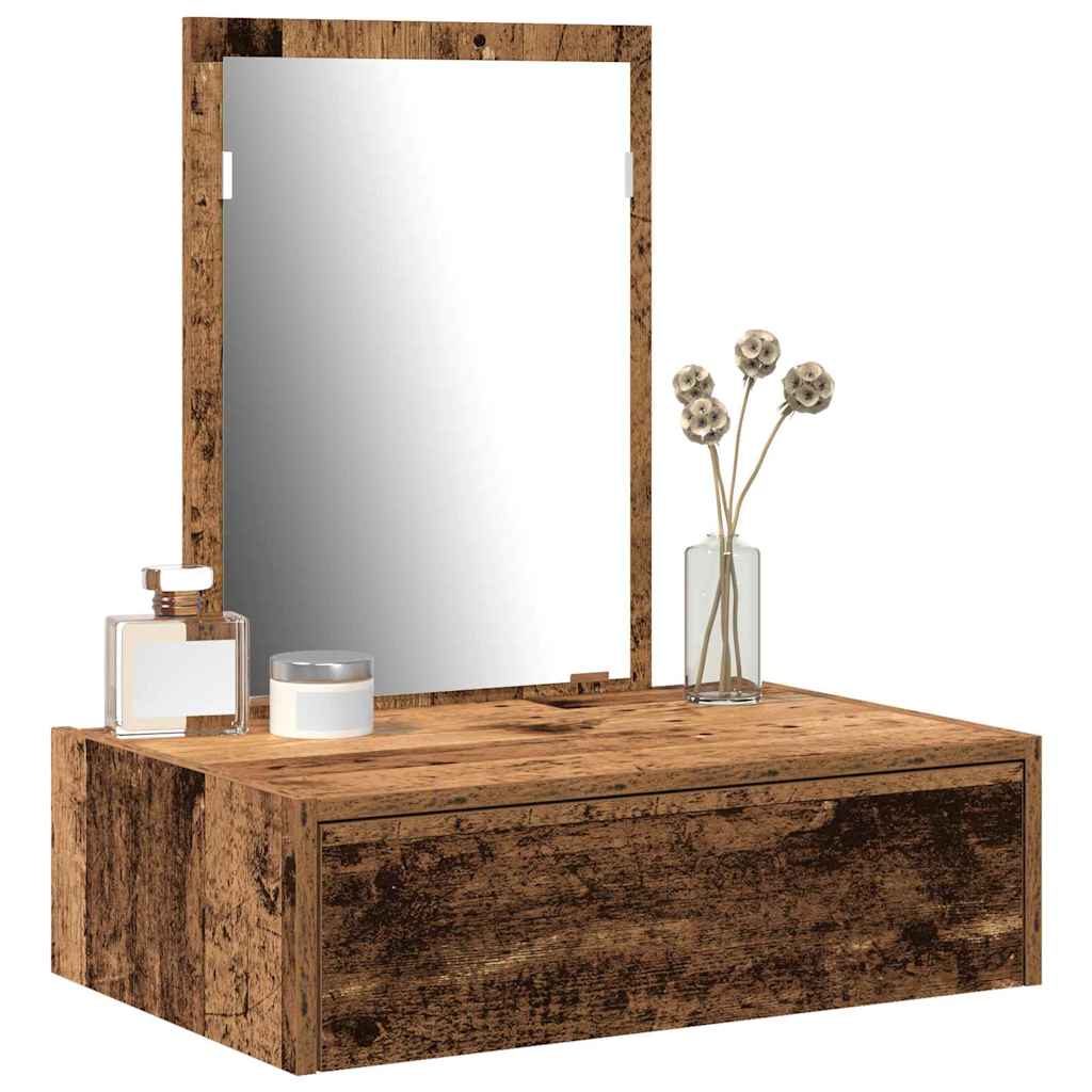 Makeup Table with Drawers Brown 60 x 40 x 70 cm Engineered Wood