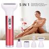 5-in-1 Women's Electric Hair Remover & Trimmer: Eyebrow, Nose, Mini Hair Remover, Precision Shaver - Perfect for Quick Hair Removal.