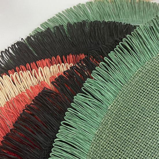 Коврик для обеденного стола с практичной отделкой кисточками, многоцветный коврик для столовых приборов, универсальный защитный коврик для стола, коврик для макраме, коврик для обеденного стола, реквизит для фотографий