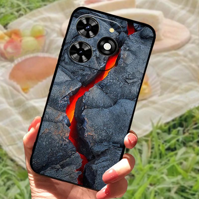 Для Tecno Spark 20 20C Чехол-бампер Силиконовый Мягкий Мраморный Черный Funda Coque для Tecno Spark 20 Pro Защитные Чехлы Spark20