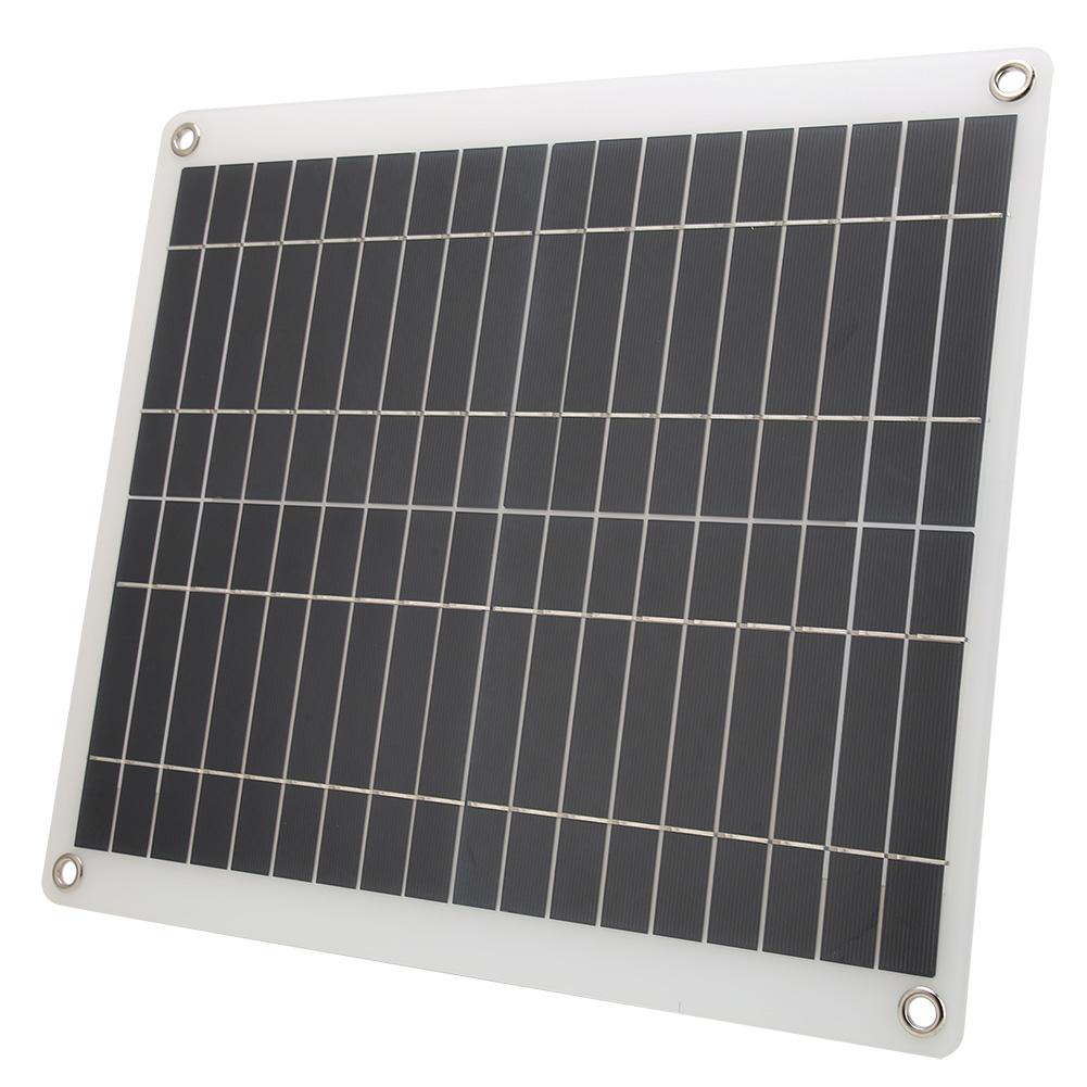 25W Portable Flexible Polycrystalline Solar Panels Charging Board for Outdoor Travel Camping RV