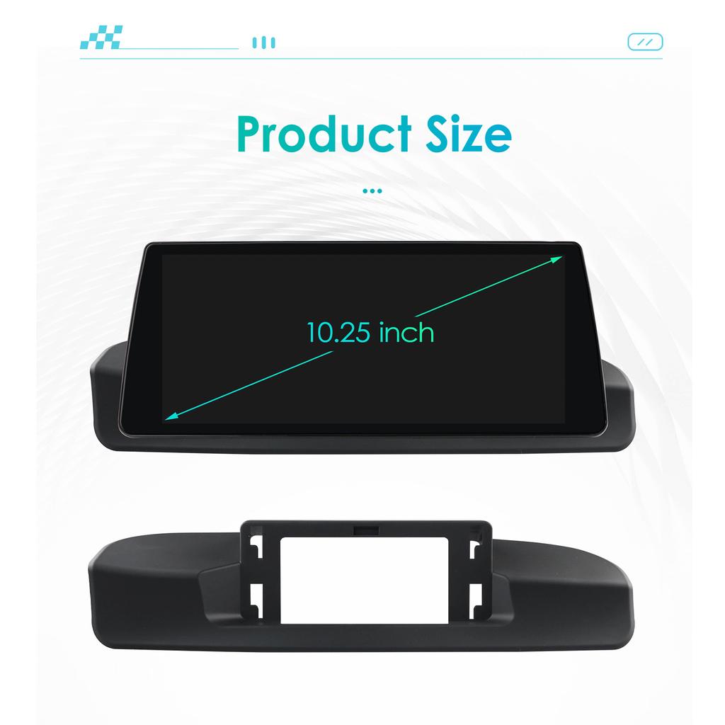 Hizpo 10,25-дюймовый автомобильный радиоприемник с беспроводной связью Carplay Android Auto для BMW 3 серии E90(2005-2012)Без оригинального экрана (Только левостороннее вождение) Интеллектуальный RDS