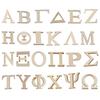 Wooden Greek Alphabet Log Color Blank Letters Art Deco Wooden Decoration  Crafts