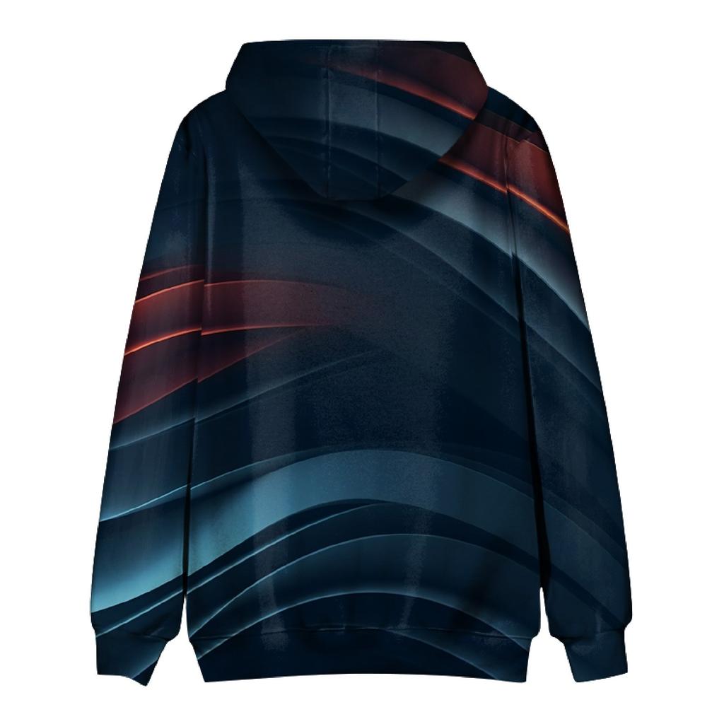 Men's Loose Printed Hooded Sweatshirt Men's Casual Fashion Sports Sweatshirt