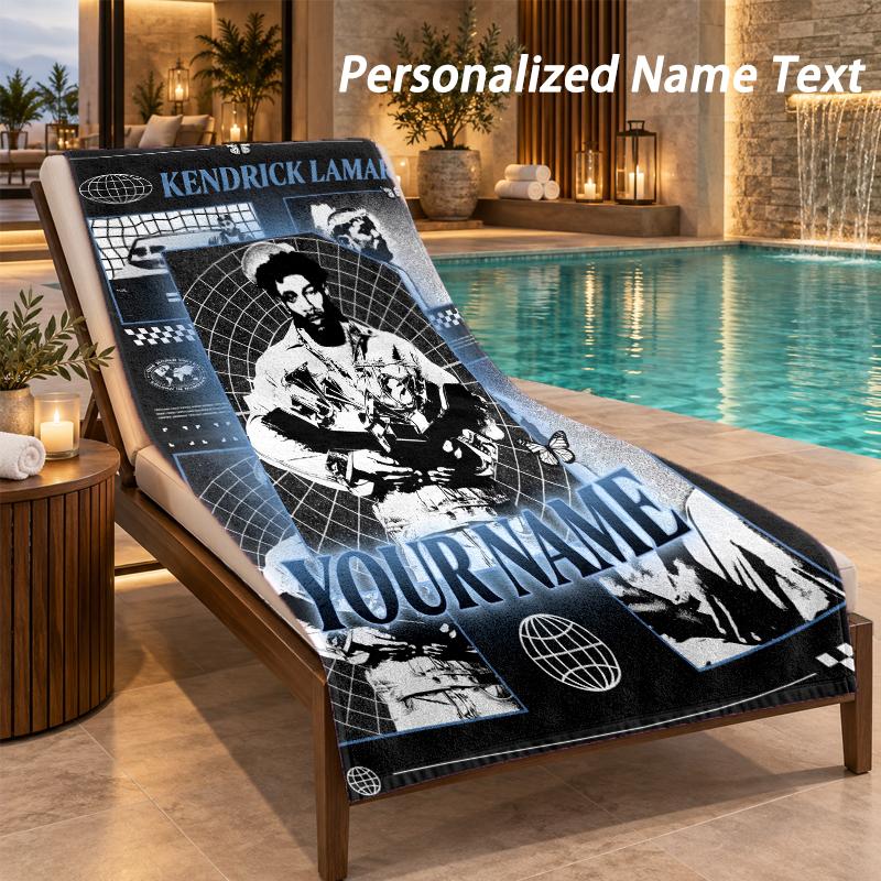 Kendrick Lamar Custom Name Beach Towel Large Soft Towel for Indoor Bathroom Outdoor Beach