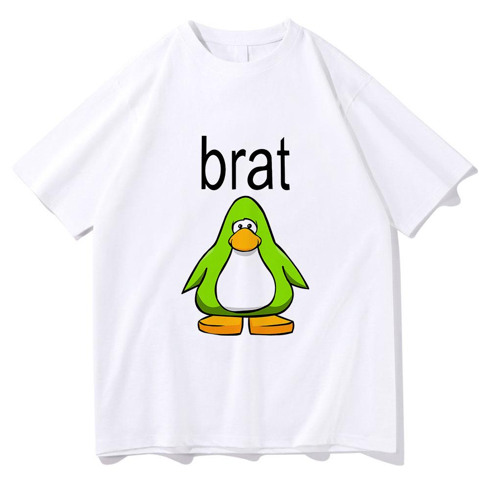 Клуб Брат Penguin Футболка Унисекс Charli XcX Brat и Это Совершенно Другой Но Также Все Еще Brat Футболка Милые Хлопковые Футболки