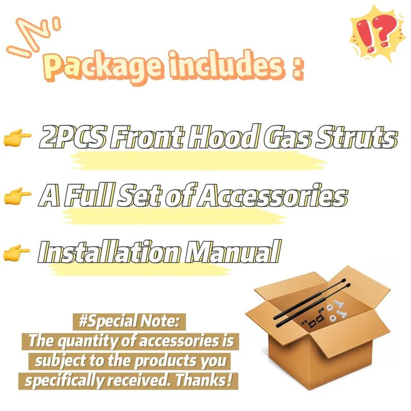 Engine Hood Bonnet Gas Struts for 2002-2006 Honda CR-V CRV 2nd RD4-RD9 Lift Support Shocks Damper Absorber Cylinders Prop Rods