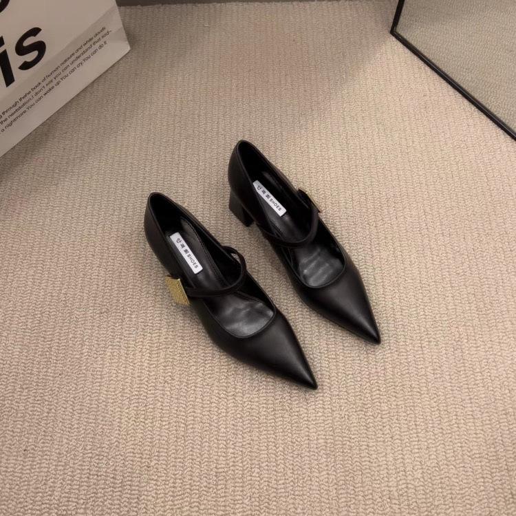 Spring and Autumn 2025 sub thick heel pointed single shoes women's retro French temperament high heels Mary Jane shoes new sense