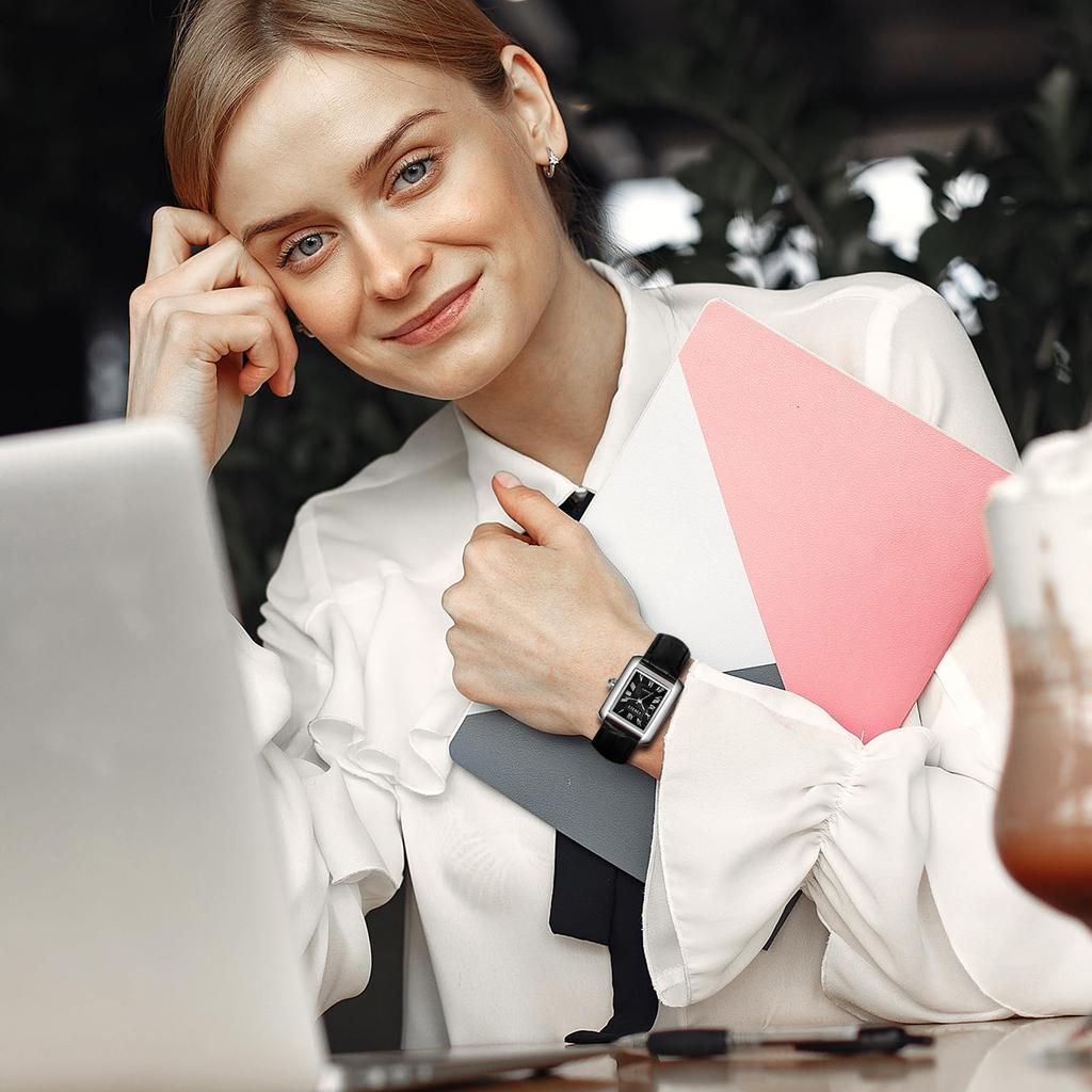 Watch Leather Strap Simple Square Analog Waterproof Leather Strap Casual Business Fashion Watch Birthday Christmas Day Present Women's Antique -