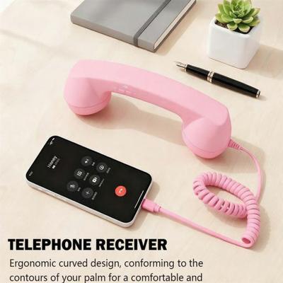 Винтажная телефонная трубка Select с USB-C, устройство для аудиосвязи, plug-and-play, для смартфона, аксессуар для телефона с шумоподавлением