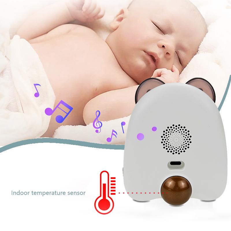 V50 2.4Ghz Wireless Long Range Voice Intercom Baby Monitor Audio Sender Reciever Lullaby Temperature Display Nanny Cam
