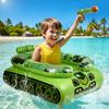 Inflatable Kids Tank Water Gun Toy Donut Swim Ring Baby Water Play Seat