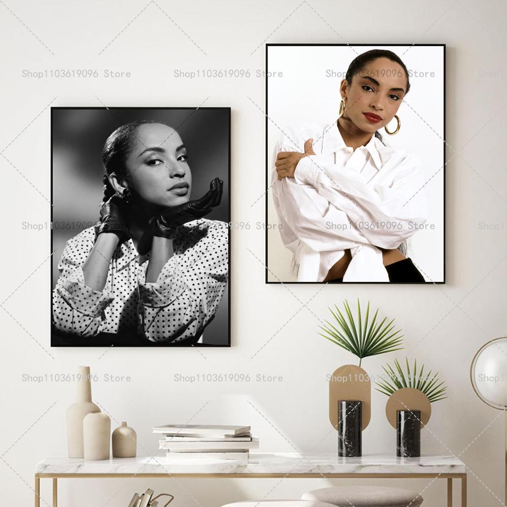 1 шт. Band Sade A-Adu Певица Самоклеящийся Художественный Постер Водонепроницаемая Бумажная Наклейка Кофейня Бар Комната Настенный Декор