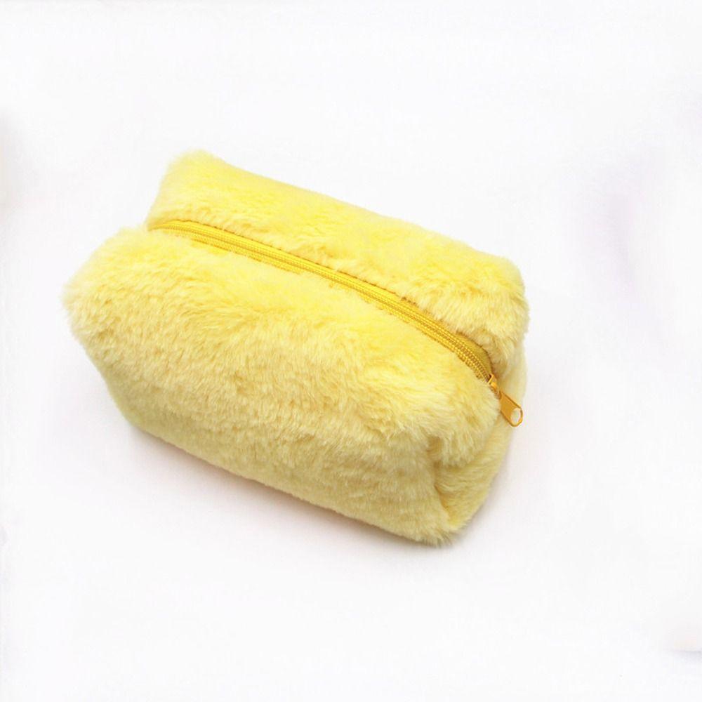 Make Up Brushes Storage Bag Zipper Cosmetic Bag Women's Pouch Plush Makeup Bags Pencil Case