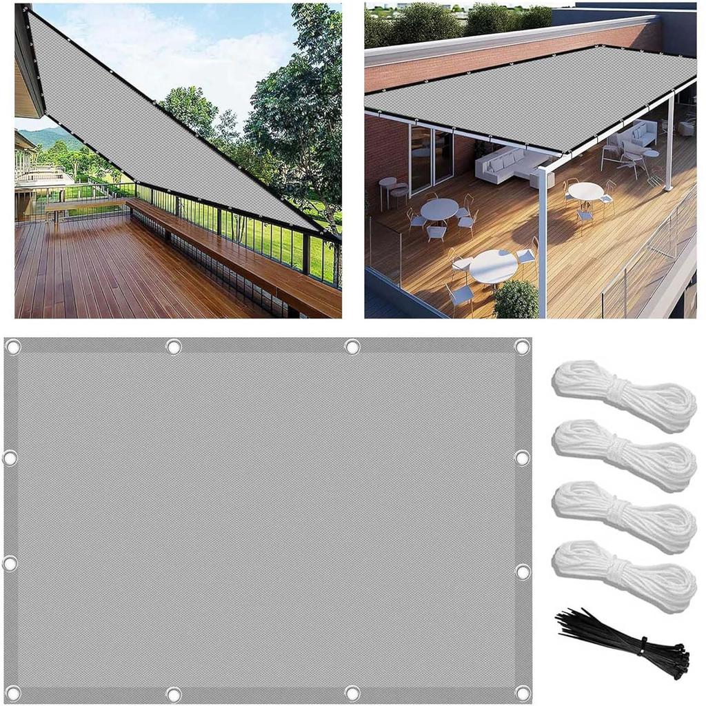 Навес на заказ с люверсами. Холст 3 х 3 м с люверсами разных цветов, теневая сетка, включая монтажные веревки, водонепроницаемая для сада.