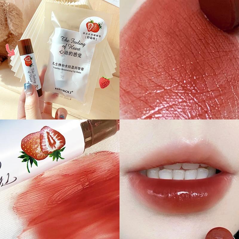 Fruit Flavor Moisturizing Hydrating Lip Balm Anti-cracking, Removal of Dead Skin Repair Lip Line Lip Balm Waterproof Lipstick Long-lasting Set Makeup