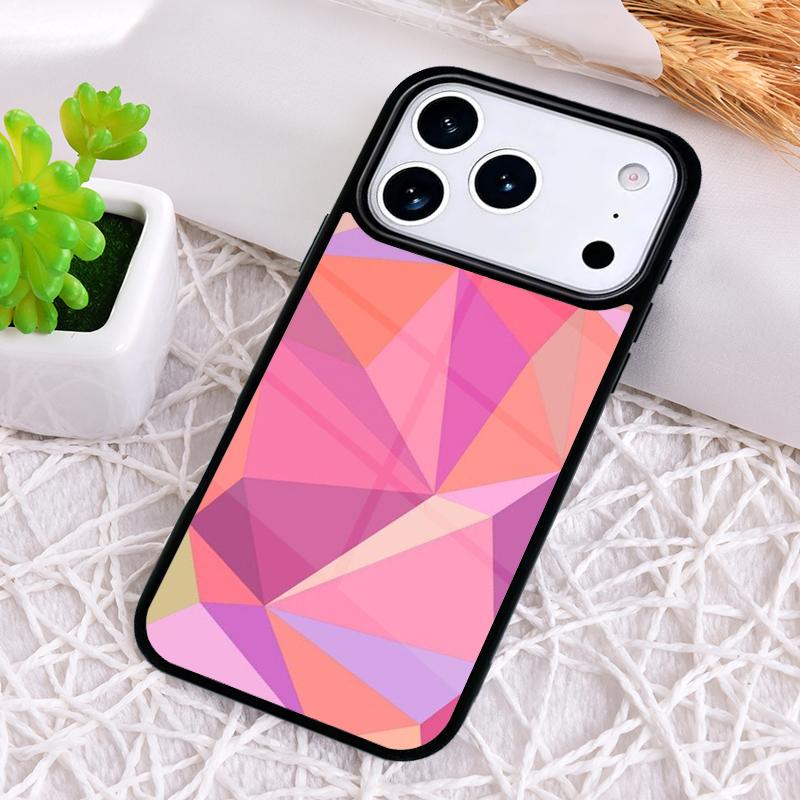 Geometric Stripy Triangle Phone Case for iPhone 17 Air 16 15 11 12 14 13 Pro Max Shockproof Cover