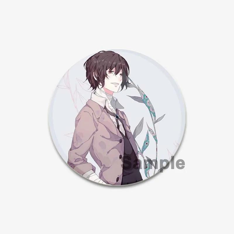 Значок Bungo Stray Dogs 32/44/58 мм, агентство Atsushi Nakajima Dazai Osamu, мягкая пуговица, декоративная шляпа ручной работы, значок, подарочный аксессуар