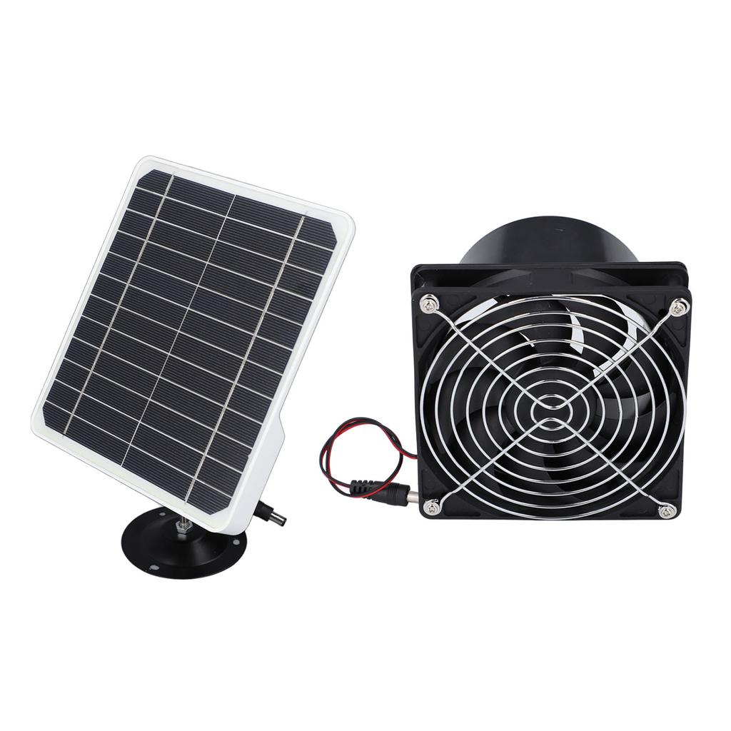 6.5 Inch Solar Powered Exhaust Fan 50W 12V ABS Monocrystalline Silicon Solar Panel Ventilation Fan