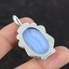 Blue Lace Agate Pendant Genuine Gemstone Pendant Antique Jewelry 925 Sterling Silver Pendant Handmade Pendant Gift For Her Brand New Jewelry