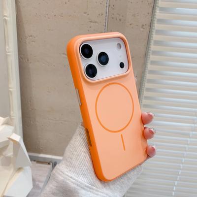 Двухцветный чехол для телефона с кнопкой спуска затвора камеры с ИИ для iPhone 17 Pro Max 16, чехол из жидкого силикона, магнитный для MagSafe