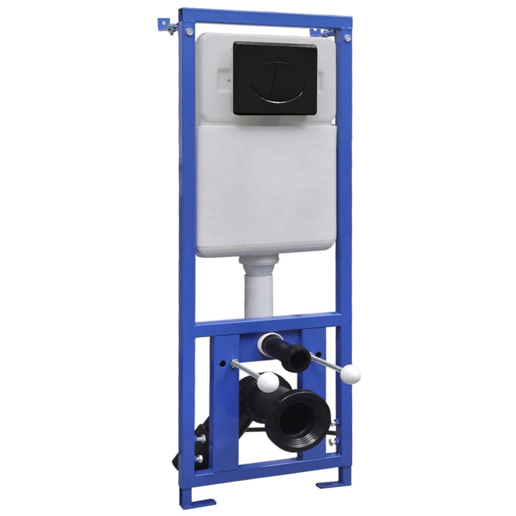 Wall Mounted Toilet with In Wall Flush Tank Ceramic Black