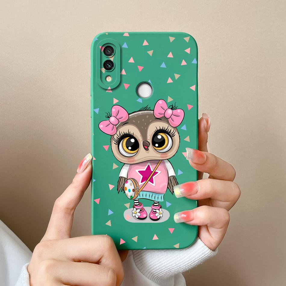 For Redmi Note 7 Pro 7S Case Butterfly Soft Liquid Silicone Camera Protection Back Cover For Xiaomi Redmi Note 7 S 7Pro Funda