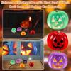 Halloween Night Light Pumpkin Head Pendant Resin Craft Ornament Desktop Car Decoration