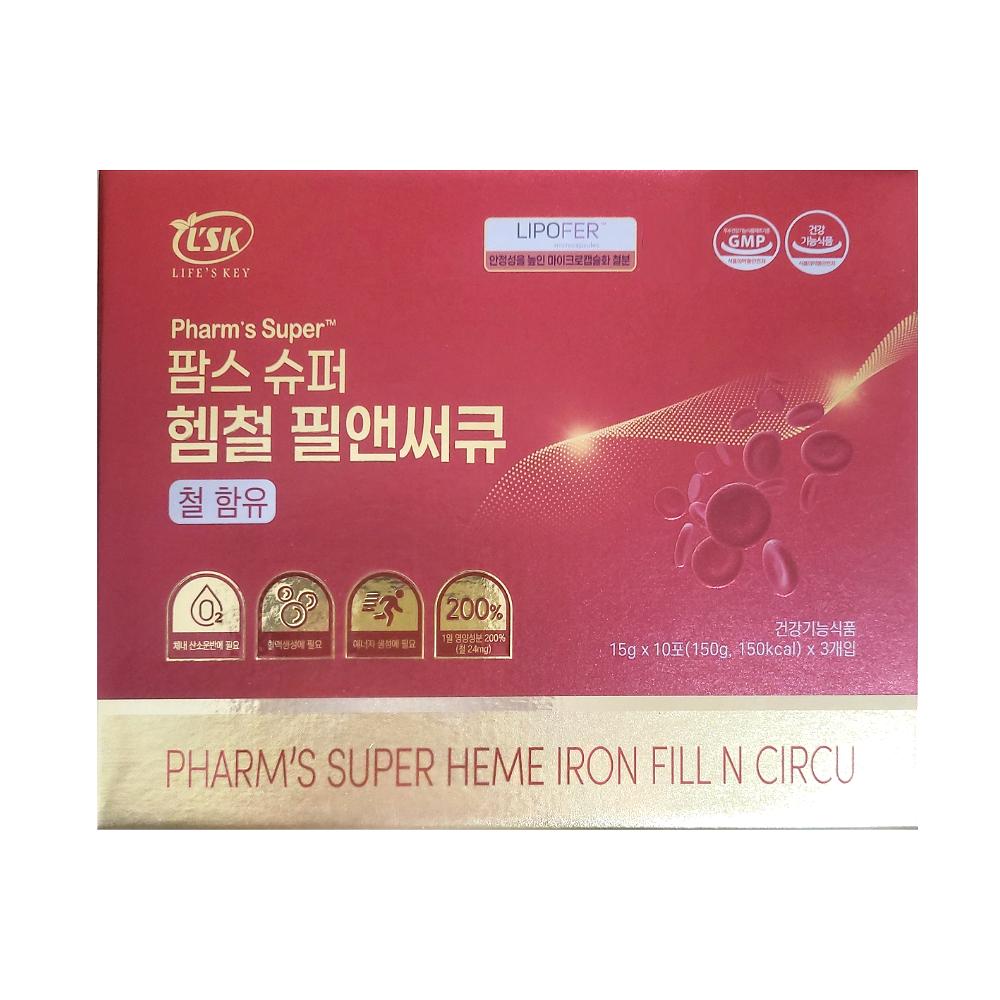 Palms Super Heme Iron Peel & Circu Lipoper Iron 30 pcs 15g